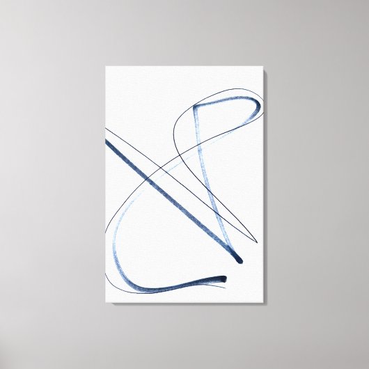 Volledige Beweging, Minimalistische Abstracte Lijn Canvas Afdruk (Voorkant)