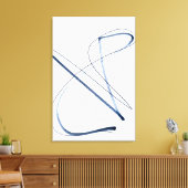 Volledige Beweging, Minimalistische Abstracte Lijn Canvas Afdruk (Insitu (Woonkamer))