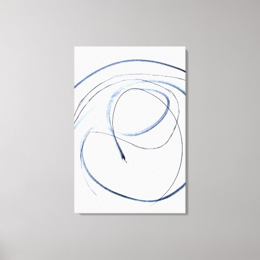 Volledige Beweging, Minimalistische Abstracte Lijn Canvas Afdruk (Voorkant)