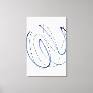 Volledige Beweging, Minimalistische Abstracte Lijn Canvas Afdruk