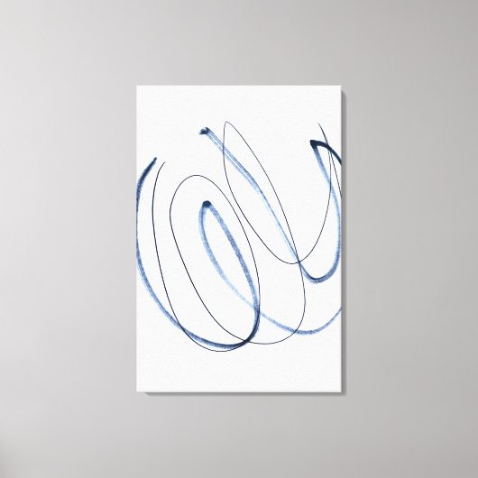 Volledige Beweging, Minimalistische Abstracte Lijn Canvas Afdruk (Voorkant)