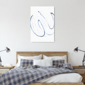 Volledige Beweging, Minimalistische Abstracte Lijn Canvas Afdruk (Insitu (Slaapkamer))