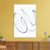 Volledige Beweging, Minimalistische Abstracte Lijn Canvas Afdruk (Insitu (Woonkamer))