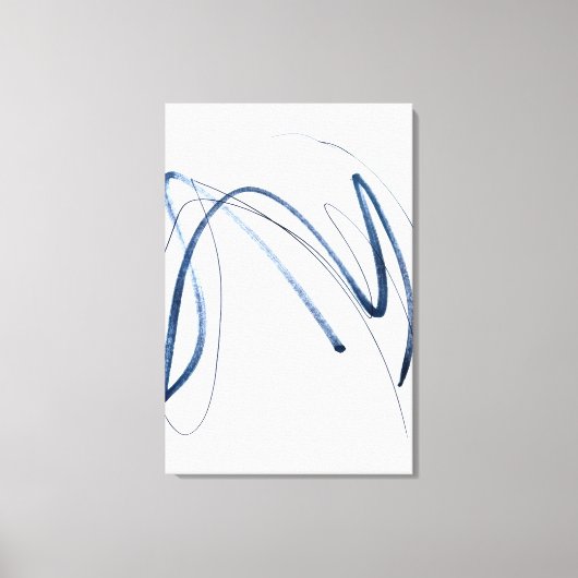 Volledige Beweging, Minimalistische Abstracte Lijn Canvas Afdruk (Voorkant)