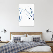 Volledige Beweging, Minimalistische Abstracte Lijn Canvas Afdruk (Insitu (Slaapkamer))
