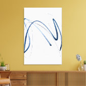 Volledige Beweging, Minimalistische Abstracte Lijn Canvas Afdruk (Insitu (Woonkamer))