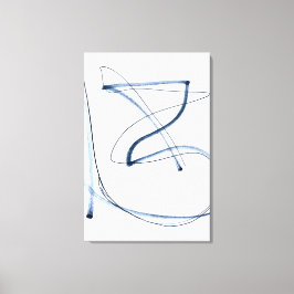 Volledige Beweging, Minimalistische Abstracte Lijn Canvas Afdruk