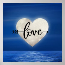 Volledige bewegingsvrijheid ~ Heart Moon over wate