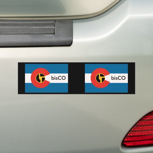 volledige bisCO-vlag Bumpersticker (Op auto)