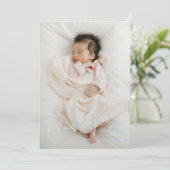 Volledige bloed moderne kalligrafische baby naam aankondiging (Staand voorkant)