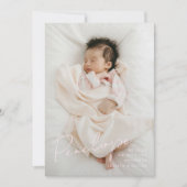 Volledige bloed moderne kalligrafische baby naam aankondiging (Voorkant)