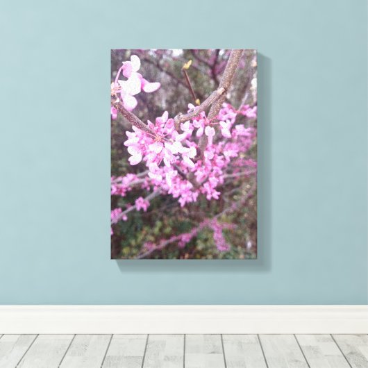 Volledige bloem canvas afdruk (Insitu (Houten vloer))