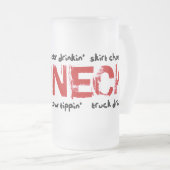 Volledige blown Redneck Matglas Bierpul (Voorkant rechts)