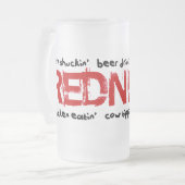 Volledige blown Redneck Matglas Bierpul (Voorkant links)