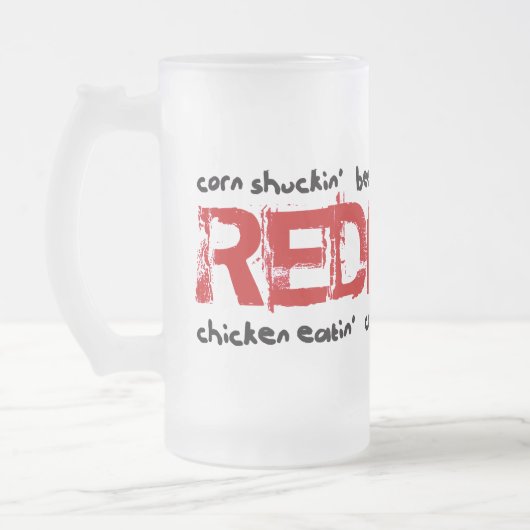 Volledige blown Redneck Matglas Bierpul (Links)