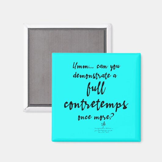Volledige Contretemps Bright Cyan Magneet (Voorkant / Achterkant)