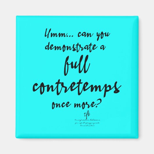 Volledige Contretemps Bright Cyan Magneet (Voorkant)