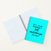 Volledige Contretemps Bright Cyan Notitieboek (Binnen)