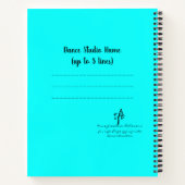 Volledige Contretemps Bright Cyan Notitieboek (Achterkant)