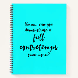 Volledige Contretemps Bright Cyan Notitieboek