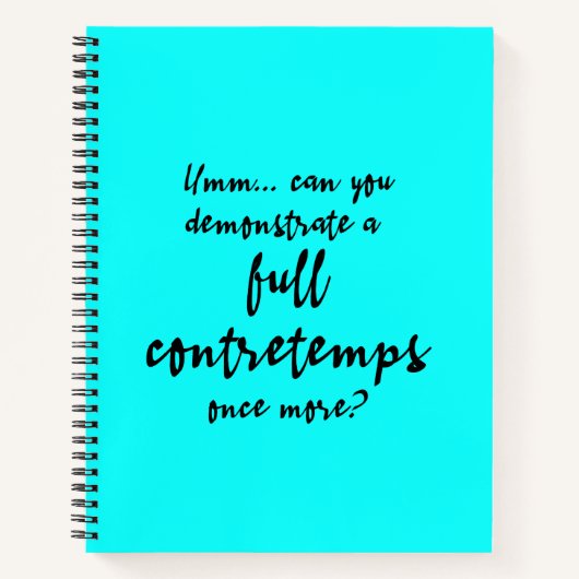 Volledige Contretemps Bright Cyan Notitieboek (Voorkant)