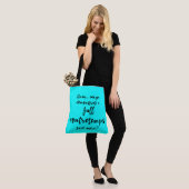 Volledige Contretemps Bright Cyan Tote Bag (Op model)