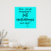Volledige Contretemps Helder Cyaan Poster (Keuken)
