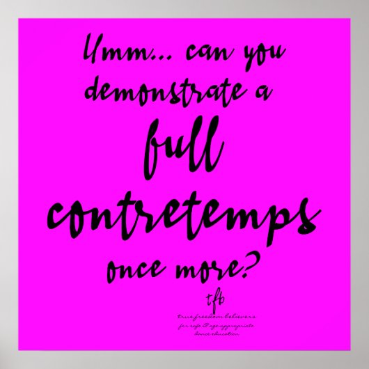 Volledige Contretemps Magenta Poster (Voorkant)