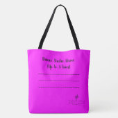 Volledige Contretemps Magenta Tote Bag (Achterkant)
