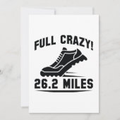 Volledige Crazy 26,2 Miles Bedankkaart (Voorkant)