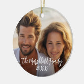 Volledige dekkingsfoto - aangepaste scripttekst keramisch ornament (Links)