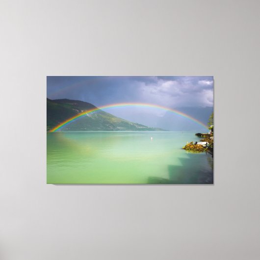 Volledige, dubbele regenboog canvas afdruk (Voorkant)