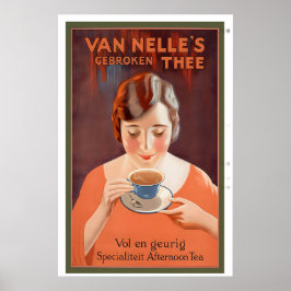 Volledige en geurige speciale theemiddag Vintage Poster