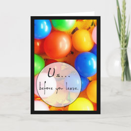 Volledige en uitgestelde ballonpensioen- of bewegi bedankkaart