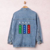 Volledige Energie Denim Jasje met Geloof Hoop Lief Denim Jacket (Hangar)