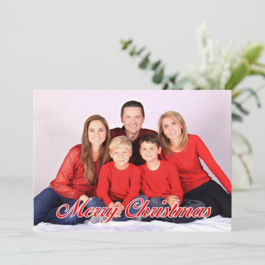 Volledige foto 7x5 kerstkaart (Staand voorkant)