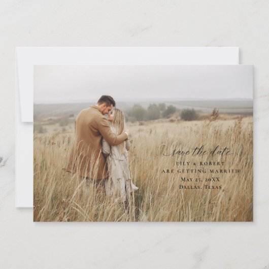 Volledige foto Afbeelding bruiloft Sla de datum Ka Save The Date (Voorkant)