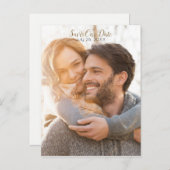 Volledige foto afbeelding Rustic Modern Uitnodigin Aankondigingskaart (Voorkant / Achterkant)