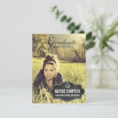 Volledige foto-Afstudeerder met ChalkboardLabel Kaart (Staand voorkant)