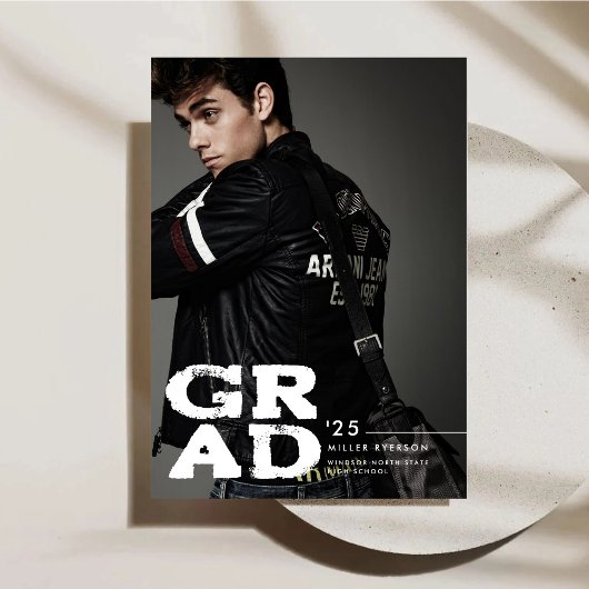 Volledige foto afstuderen aankondiging & uitnodigi