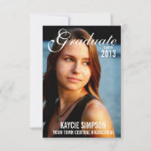 Volledige Foto Afstuderen Foto met Script Text Kaart (Voorkant)