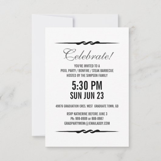 Volledige Foto Afstuderen Foto met Script Text Kaart (Achterkant)