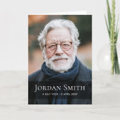 Volledige foto begrafenis rouwverwerking dank u ge kaart (Voorkant)