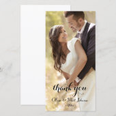 Volledige foto bruiloft dank u kaart (Voorkant / Achterkant)