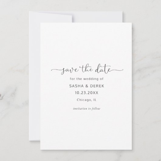 Volledige foto-bruiloft Opslaan datum Save The Date (Achterkant)