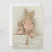 Volledige foto Cursieve Merry Christmas Kaart (Voorkant)