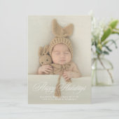 Volledige foto Cursieve Merry Christmas Kaart (Staand voorkant)