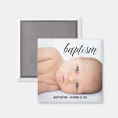 Volledige foto doopschrift magneet (Voorkant / Achterkant)