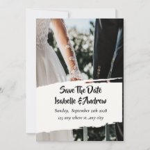 Volledige foto dubbelzijdige Save the Date kaart