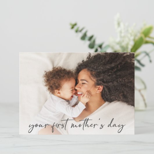 Volledige foto eerste Moederdag Kaart (Staand voorkant)